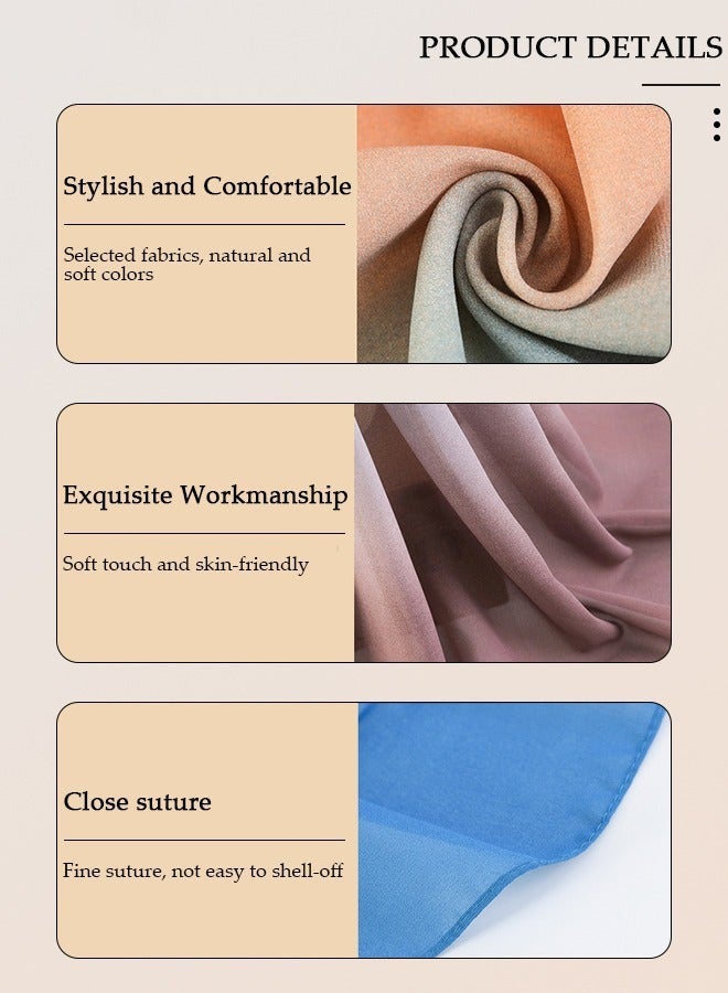 حجاب نسائي، أوشحة حجاب أنيقة ومريحة، مطاطية، مريحة للغاية ومناسبة للاستخدام اليومي، حجاب عالي الجودة من البوليستر والساتان الحريري لا يحتاج إلى دبوس - Image 5